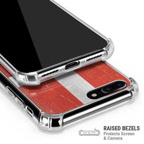 Denmark Flag Distressed iPhone 7/8 Plus Clear Case